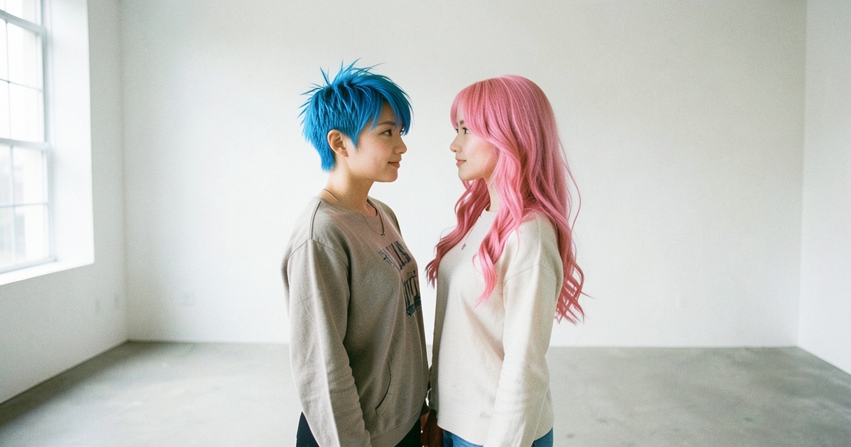 Blue-haired and pink-haired sisters: what is genetics doing?